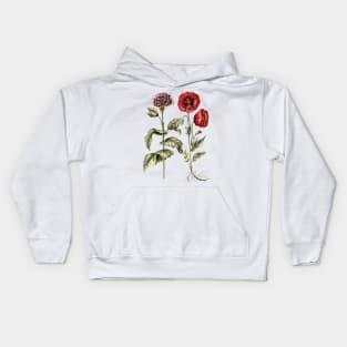 Carnation and Poppies Kids Hoodie